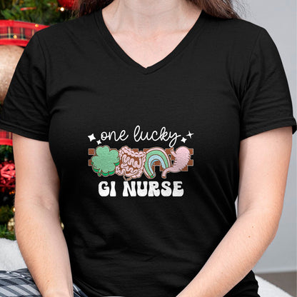 Patrick Day Shirts for Family, Funny Patrick Day shirts, st patrick's day Unisex T-Shirt/Hoodie/Sweatshirt HLT00 - One Lucky Gl Gastroenterology Nurse St Patrick Day Nursing T-Shirt