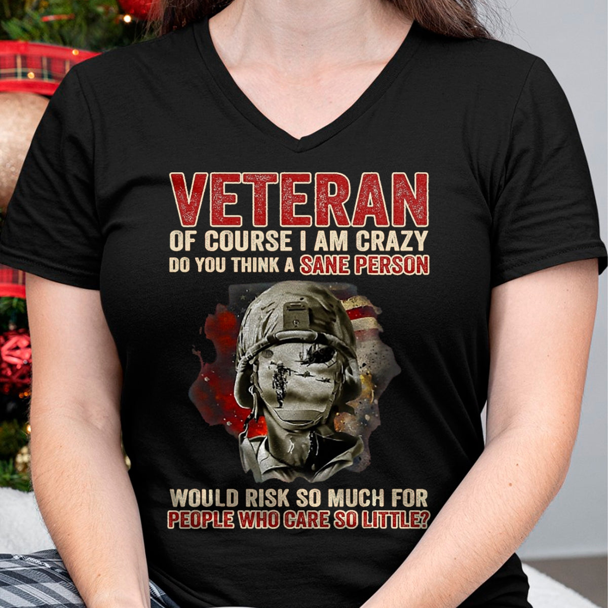 Proud Veteran Shirt, Funny Veteran UnisexT-Shirt/Hoodie/Sweatshirt HLT00 - Veteran of Course I Am Crazy Do You Think A Sane Person T-Shirt, Men, Black, 3X-Large
