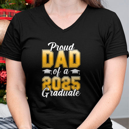 Gift for Dad Shirt, Funny Dad Unisex T-Shirt/Hoodie/Sweatshirt HLT00 – Proud Dad Of A 2025 Graduate Senior Graphic T-Shirt