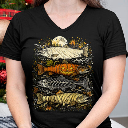 Funny Fishing Shirt, Gift For Fishing Lover Unisex T-Shirt/Hoodie/Sweatshirt HLT00 - Halloween Trout Fish T-Shirt