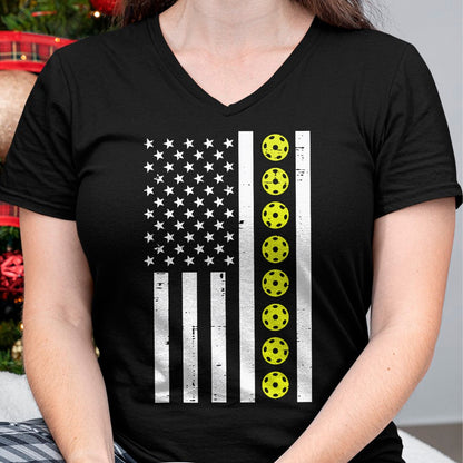 Funny Pickleball Shirt, Pickleball Lover Unisex T-Shirt/Hoodie/Sweatshirt HLT00 - Pickle Ball US Flag Pickleball Patriotic Men Women Kids Boys T-Shirt