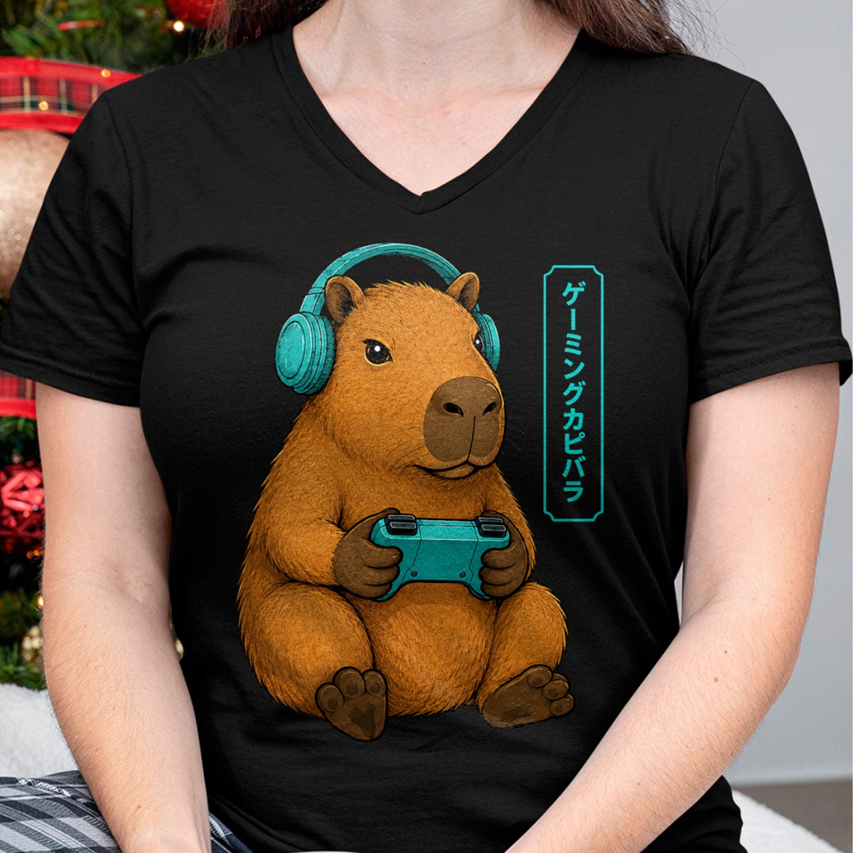 Cute Capybara Shirt, Funny Capybara Unisex T-Shirt/Hoodie/Sweatshirt HLT00 - Capybara Funny Anime Gamer Animal Video Gaming T-Shirt