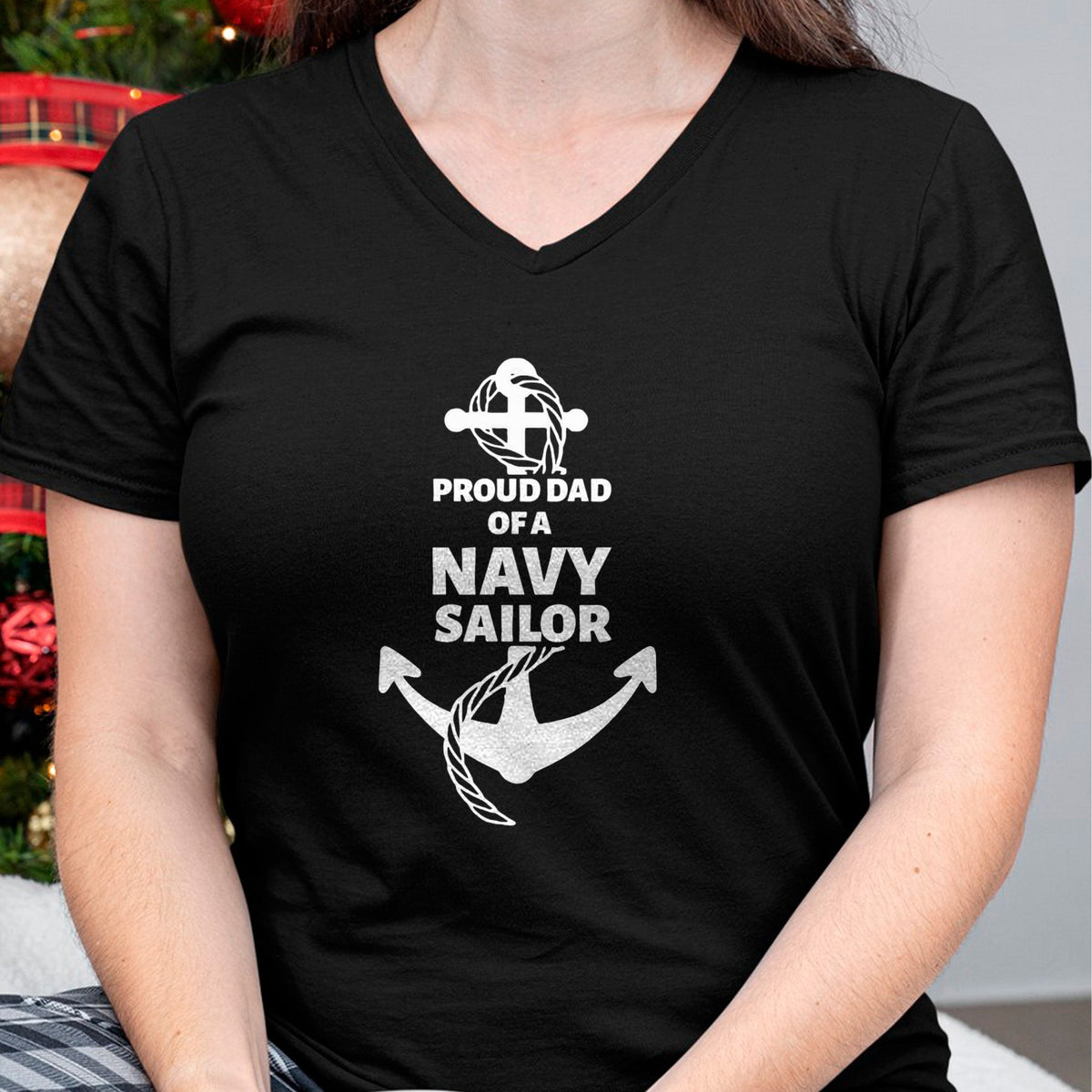 Gift for Dad Shirt, Funny Dad Unisex T-Shirt/Hoodie/Sweatshirt HLT00 – Proud Dad of a Navy Sailor T-Shirt