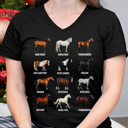 Best Horse Lover Shirt , Funny Horse UnisexT-Shirt/Hoodie/Sweatshirt HLT00 - Types of Horses Educational Horse Breeds Boys Girls Kids T-Shirt