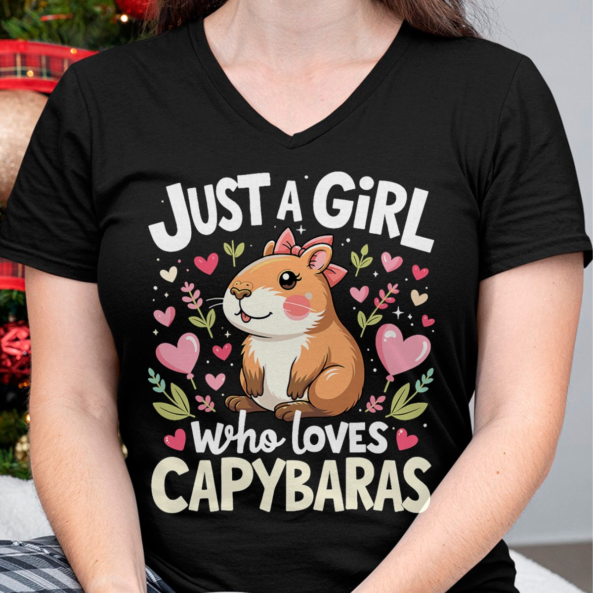 Cute Capybara Shirt, Funny Capybara Unisex T-Shirt/Hoodie/Sweatshirt HLT00 - Capybara Shirt Just A Girl Who Loves Capybara Lover Kids Boy T-Shirt