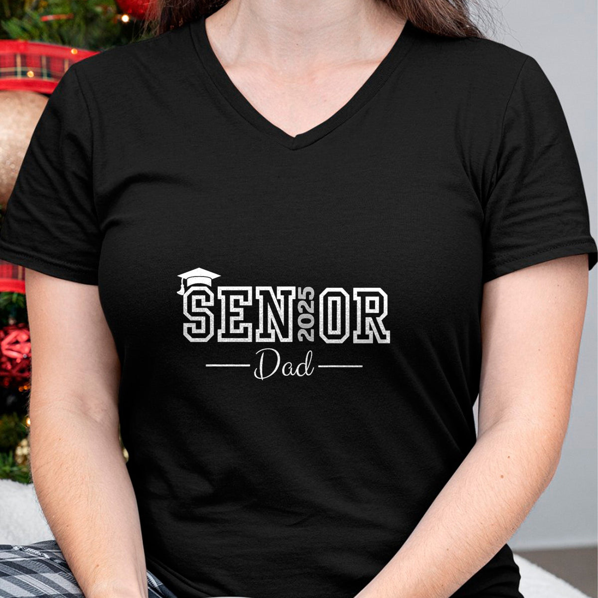 Gift for Dad Shirt, Funny Dad Unisex T-Shirt/Hoodie/Sweatshirt HLT00 – Cute Heart Graduate Proud Dad Senior of 2025 Class T-Shirt