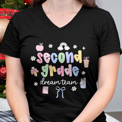 Best Student Shirt, Funny Back To School UnisexT-Shirt/Hoodie/Sweatshirt HLT00 - Second Grade Dream Team Back To School 2nd Grade Teacher T-Shirt