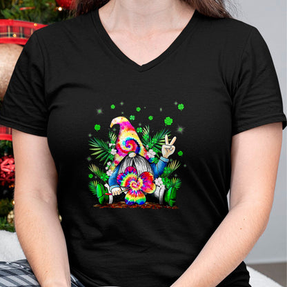 Patrick Day Shirts for Family, Funny Patrick Day shirts, st patrick's day Unisex T-Shirt/Hoodie/Sweatshirt HLT00 - Irish Gnome Tie Dye Shamrock St Patrick Day Peace Love Luck T-Shirt