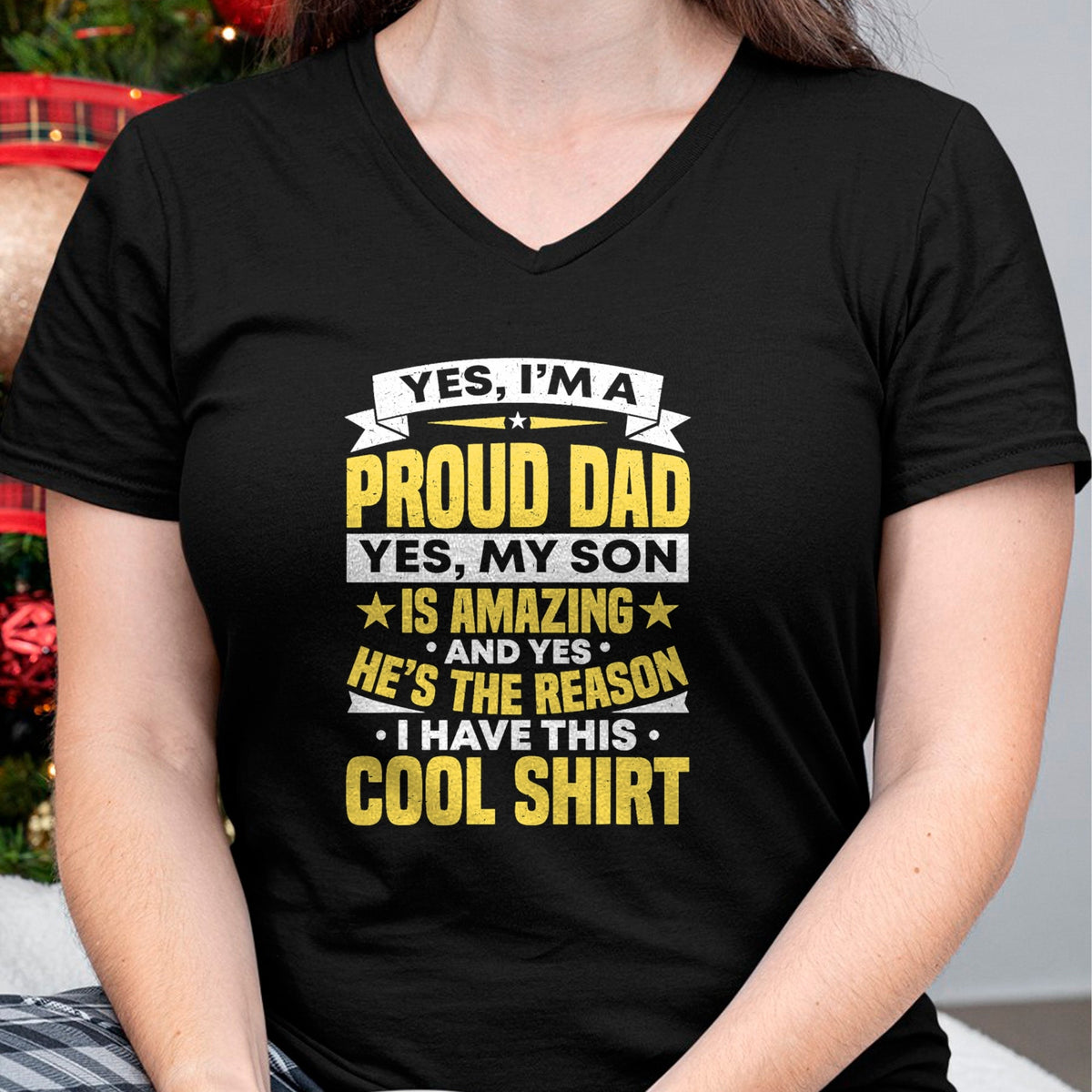 Gift for Dad Shirt, Funny Dad Unisex T-Shirt/Hoodie/Sweatshirt HLT00 – Proud Dad Of A Son Father_s Day From Son T-Shirt