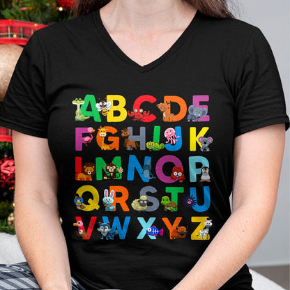 Best Student Shirt, Funny Back To School UnisexT-Shirt/Hoodie/Sweatshirt HLT00 - Zoo Animal Alphabet ABCs Animals Learning A-Z ABC Letters T-Shirt