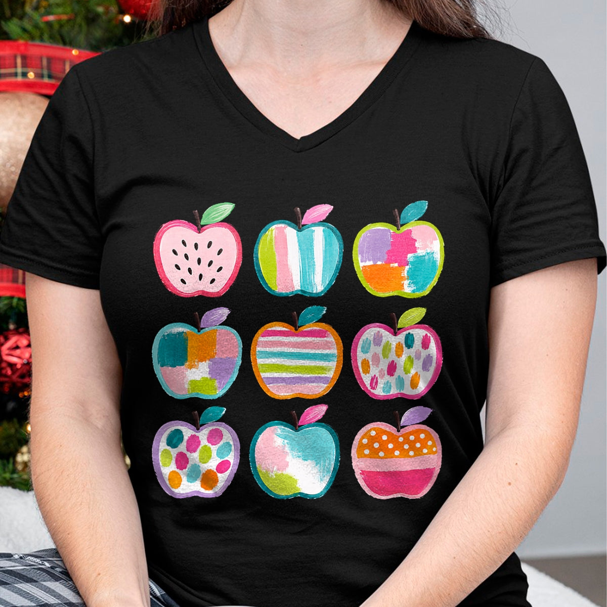 Best Student Shirt, Funny Back To School UnisexT-Shirt/Hoodie/Sweatshirt HLT00 - Preppy Art Apples Back to School Teacher Student Cute Apple T-Shirt