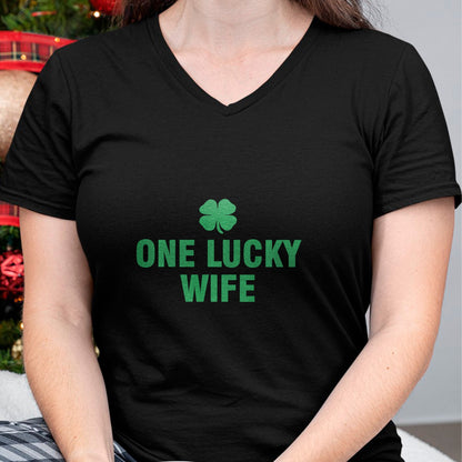 Best Wife Shirt, Wife and Husband Unisex T-Shirt/Hoodie/Sweatshirt HLT00 - Gift for wife T shirt, lucky wife   One Lucky Wife Long Sleeve T-Shirt