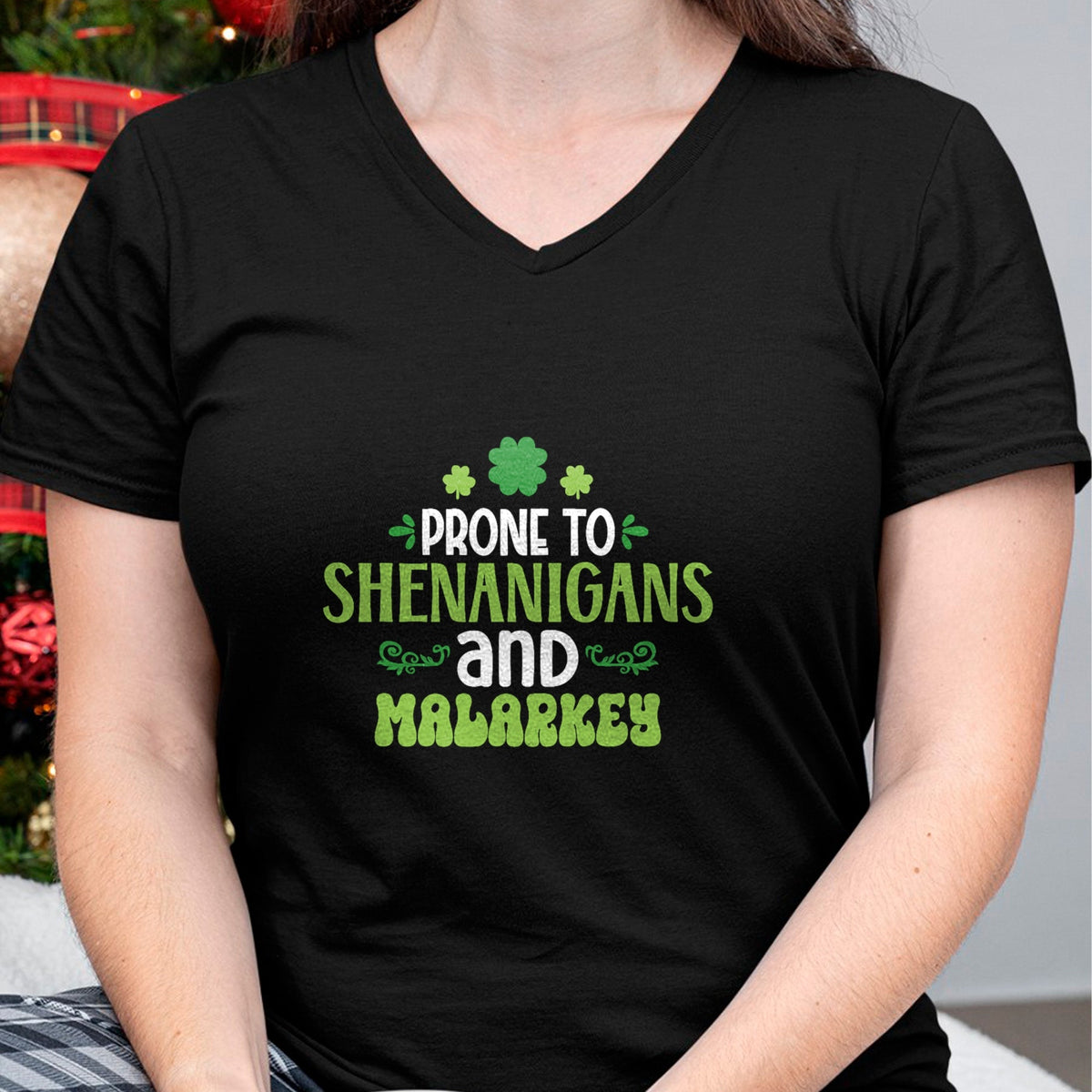Patrick Day Shirts for Family, Funny Patrick Day shirts, st patrick's day Unisex T-Shirt/Hoodie/Sweatshirt HLT00 - prone to shenanigan_s and malarkey happy saint Patrick day T-Shirt
