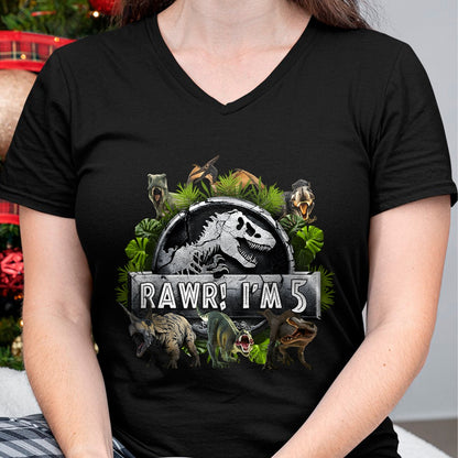 Best Dinosaur Lover Shirt, Funny Dinosaur UnisexT-Shirt/Hoodie/Sweatshirt HLT00 - Rawr I_m 5 5th Birthday T Rex Dinosaur Funny Party Boys Kids T-Shirt