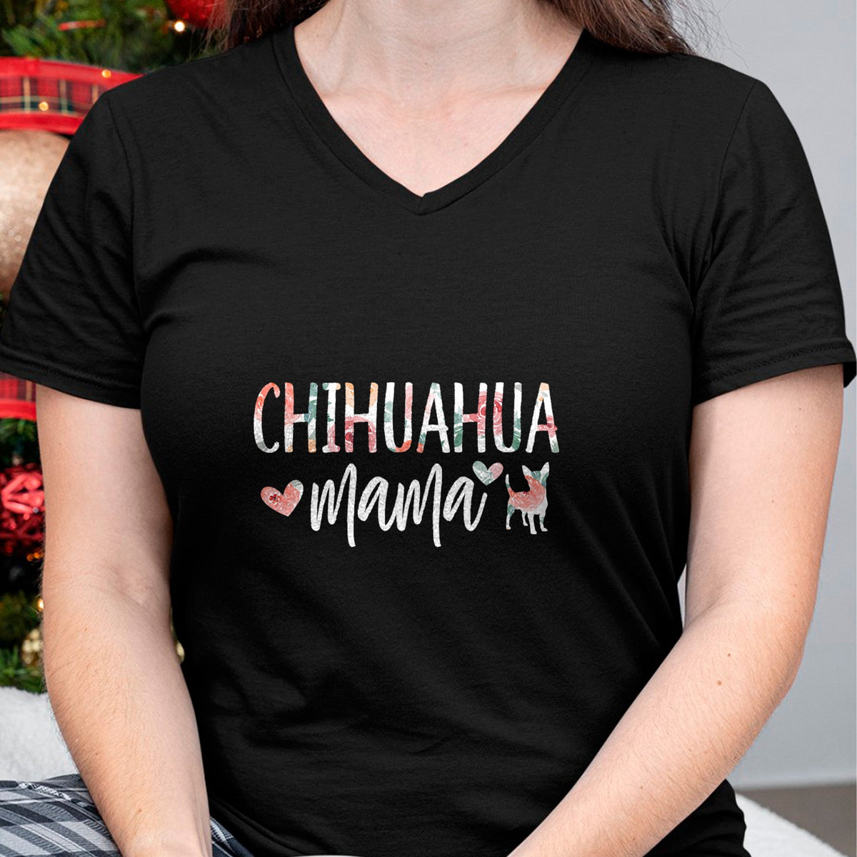 Dog Love Shirt, Dog Lover Gift T-Shirt/Hoodie/Sweatshirt HLT00 - Chihuahua Mama Dog Lover for Mom Cute for Women Owner Puppy T-Shirt