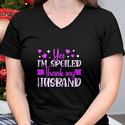 Best Wife Shirt, Wife and Husband Unisex T-Shirt/Hoodie/Sweatshirt HLT00 - Gift for wife T shirt, spoiled wife   Spoiled Wife I’M Spoiled Thank My Husband Funny Wife Tank Top