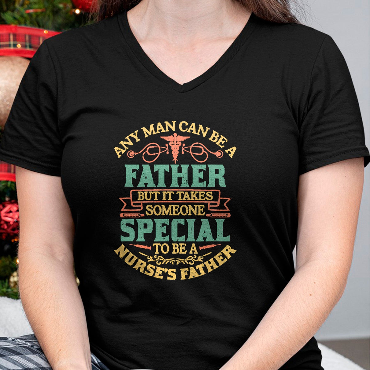 Gift for Dad Shirt, Funny Dad Unisex T-Shirt/Hoodie/Sweatshirt HLT00 – Any Man Father Special Nurse_s Proud Father Dad Nurse T-Shirt