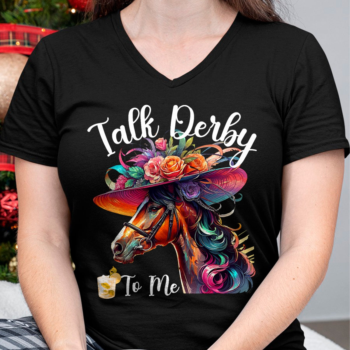 Best Horse Lover Shirt , Funny Horse UnisexT-Shirt/Hoodie/Sweatshirt HLT00 - Talk Derby to Me Funny Racing Horse T-Shirt