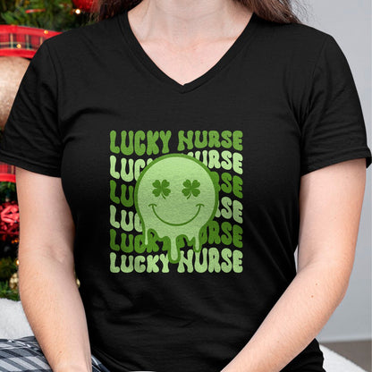 Patrick Day Shirts for Family, Funny Patrick Day shirts, st patrick's day Unisex T-Shirt/Hoodie/Sweatshirt HLT00 - Lucky Nurse Retro Groovy St Patrick Day Hippie Shamrock T-Shirt