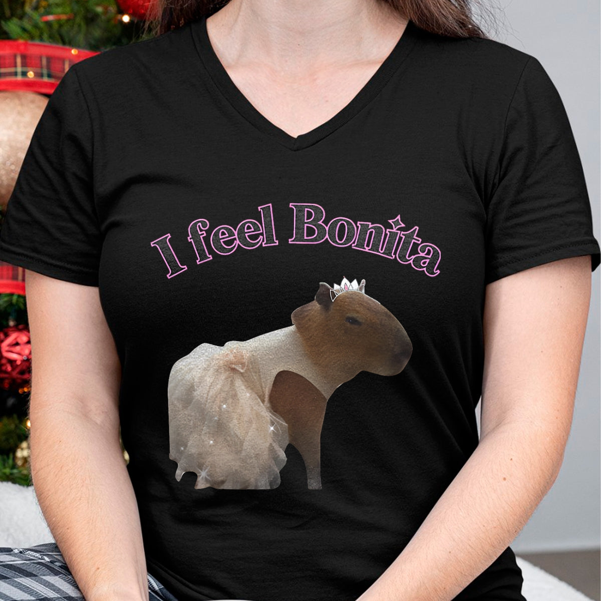Cute Capybara Shirt, Funny Capybara Unisex T-Shirt/Hoodie/Sweatshirt HLT00 - I feel Bonita Capybara FUNNY T-Shirt