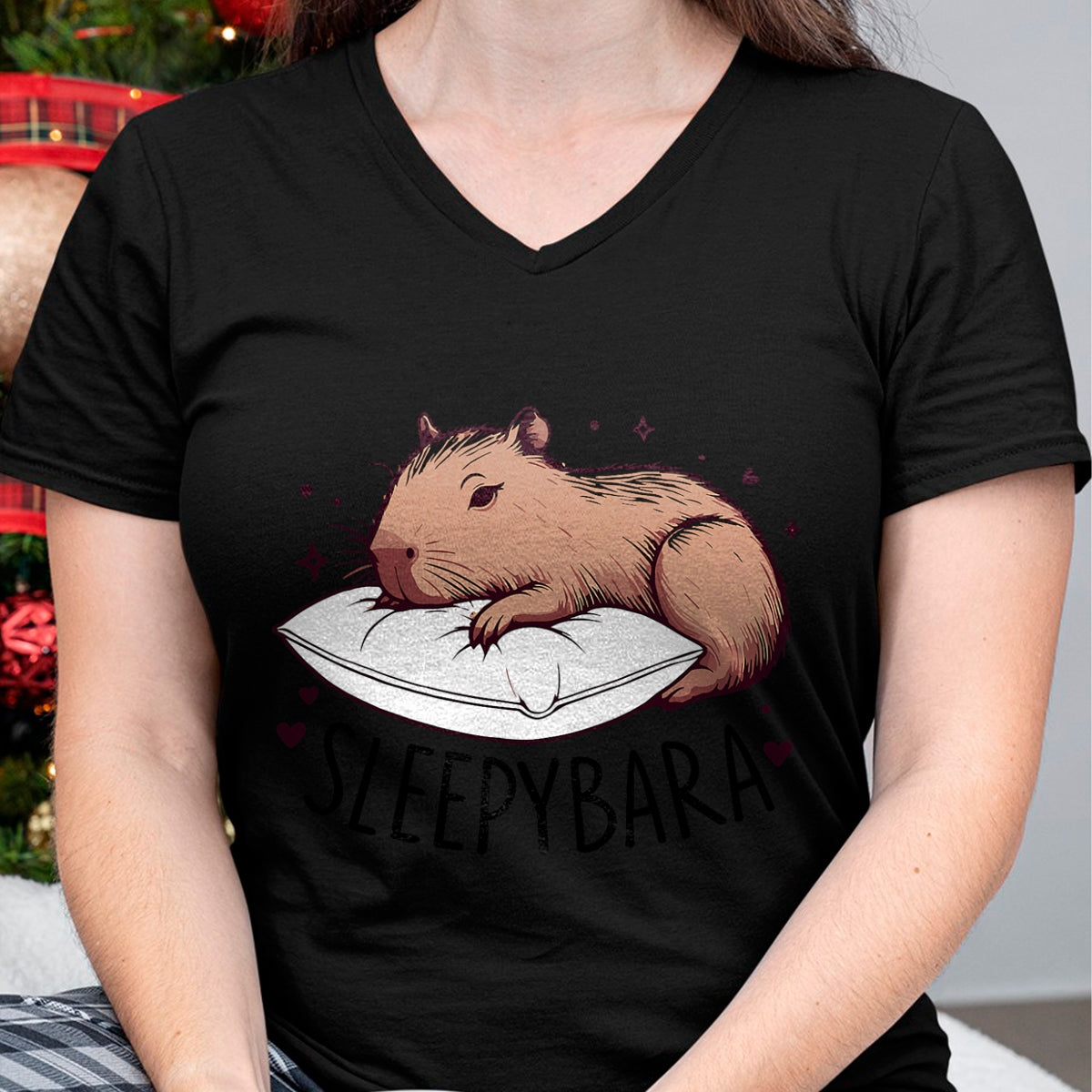 Cute Capybara Shirt, Funny Capybara Unisex T-Shirt/Hoodie/Sweatshirt HLT00 - Kids Capybara Funny Sleepybara Sleep Pajamas Girls Boys T-Shirt