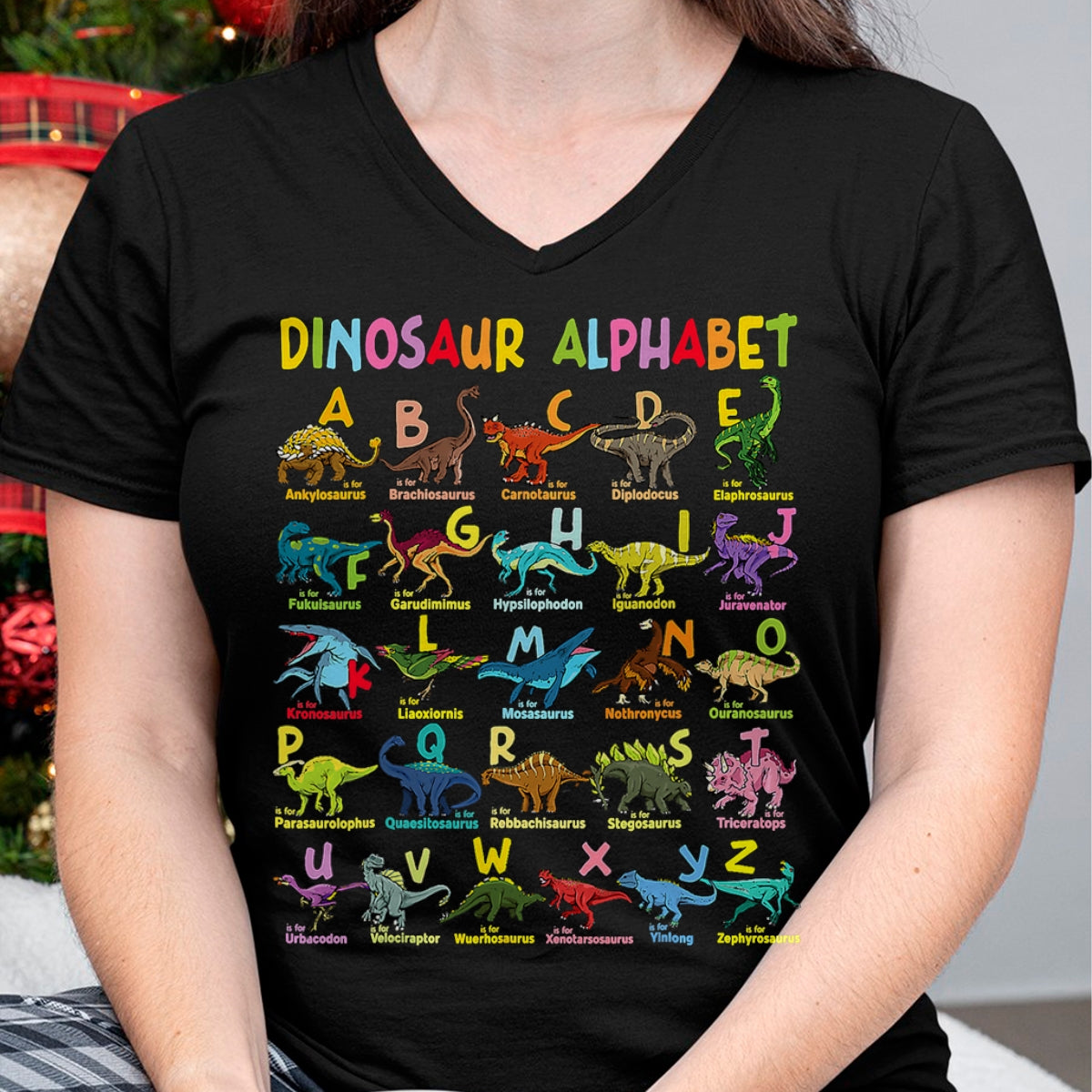 Best Dinosaur Lover Shirt, Funny Dinosaur UnisexT-Shirt/Hoodie/Sweatshirt HLT00 - Types of Dinosaurs Alphabet A-Z ABC Dino Identification T-Shirt