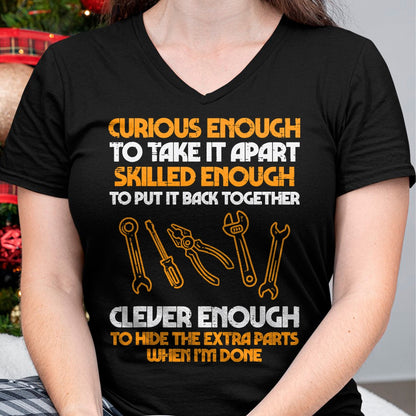Best Mechanic Life Shirt, Funny Mechanic UnisexT-Shirt/Hoodie/Sweatshirt HLT00 - Curious Enough to Take It Apart Car Auto Garage Mechanic Men T-Shirt