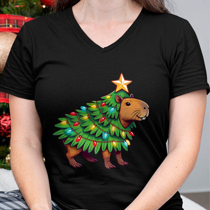 Cute Capybara Shirt, Funny Capybara UnisexT-Shirt/Hoodie/Sweatshirt HLT00 - Capybara Christmas Long Sleeve T-Shirt (2)