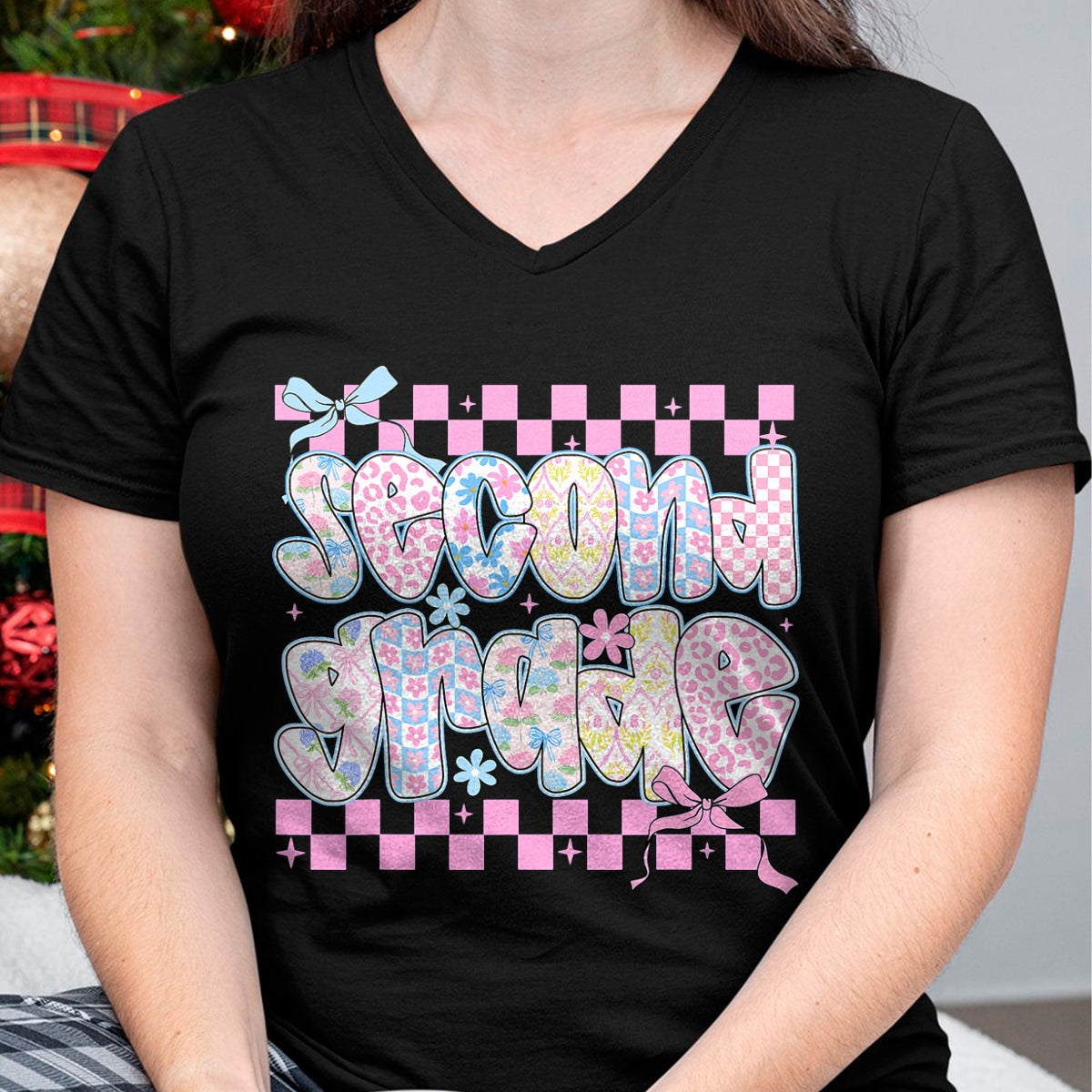 Best Student Shirt, Funny Back To School UnisexT-Shirt/Hoodie/Sweatshirt HLT00 - Second 2nd Grade Coquette Bow Back to School Teacher Girls T-Shirt