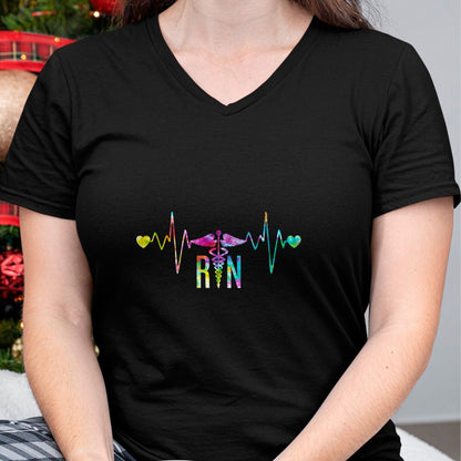 Funny Nurse Shirt, Nurse Unisex T-Shirt/Hoodie/Sweatshirt HLT00 - Lovely RN Registered Nurse Tie Dye - Nurse Tshirts for Women Long Sleeve T-Shirt