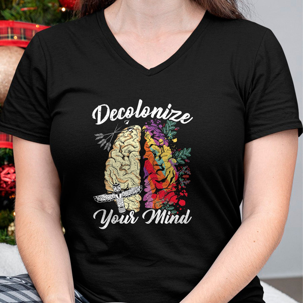 Native American T-Shirts, Vintage Native American Unisex T-Shirt/Hoodie/Sweatshirt HLT00 - Decolonize Your Mind Indigenous People Native American