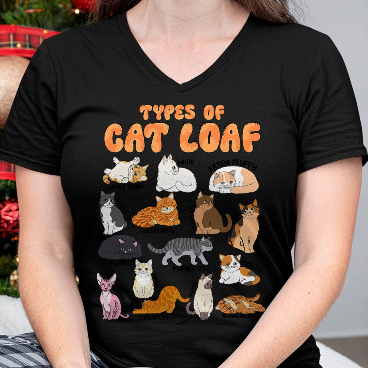 Cat Love Shirt, Funny Cat Lover Gift UnisexT-Shirt/Hoodie/Sweatshirt HLT00 - Types of Cat Loaf Cute Teen Girl Tabby Tuxedo Cat Mom Funny T-Shirt
