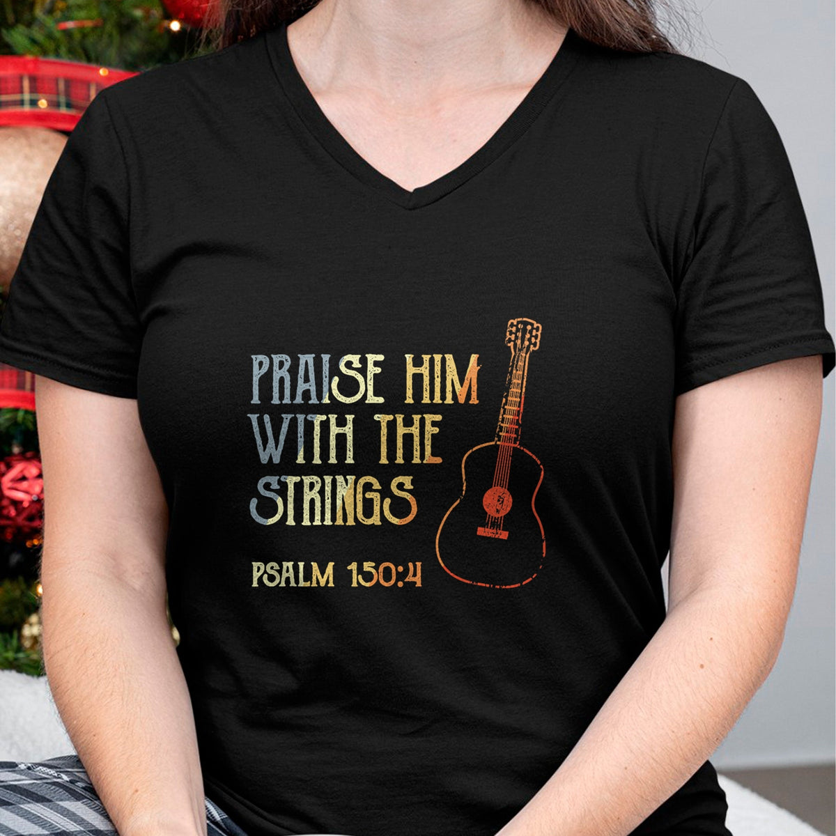 Christian Tee, Christian Faith Unisex T-Shirt/Hoodie/Sweatshirt HLT00 - Guitarist Christian Music Guitar Player Bible Verse T-Shirt