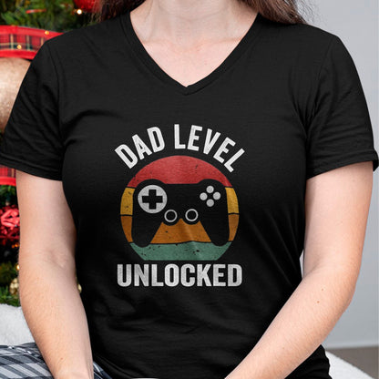 Gift for Dad Shirt, Funny Dad Unisex T-Shirt/Hoodie/Sweatshirt HLT00 – Funny New Dad Dad Level Unlocked day Gaming T-Shirt