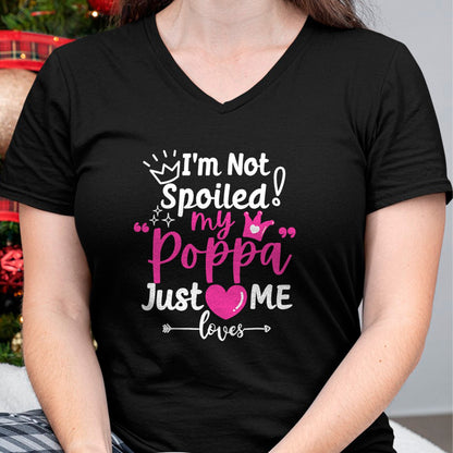 Best Wife Shirt, Wife and Husband Unisex T-Shirt/Hoodie/Sweatshirt HLT00 - I'm Not Spoiled My Poppa Just Loves Me a Team Girls Matching T-Shirt