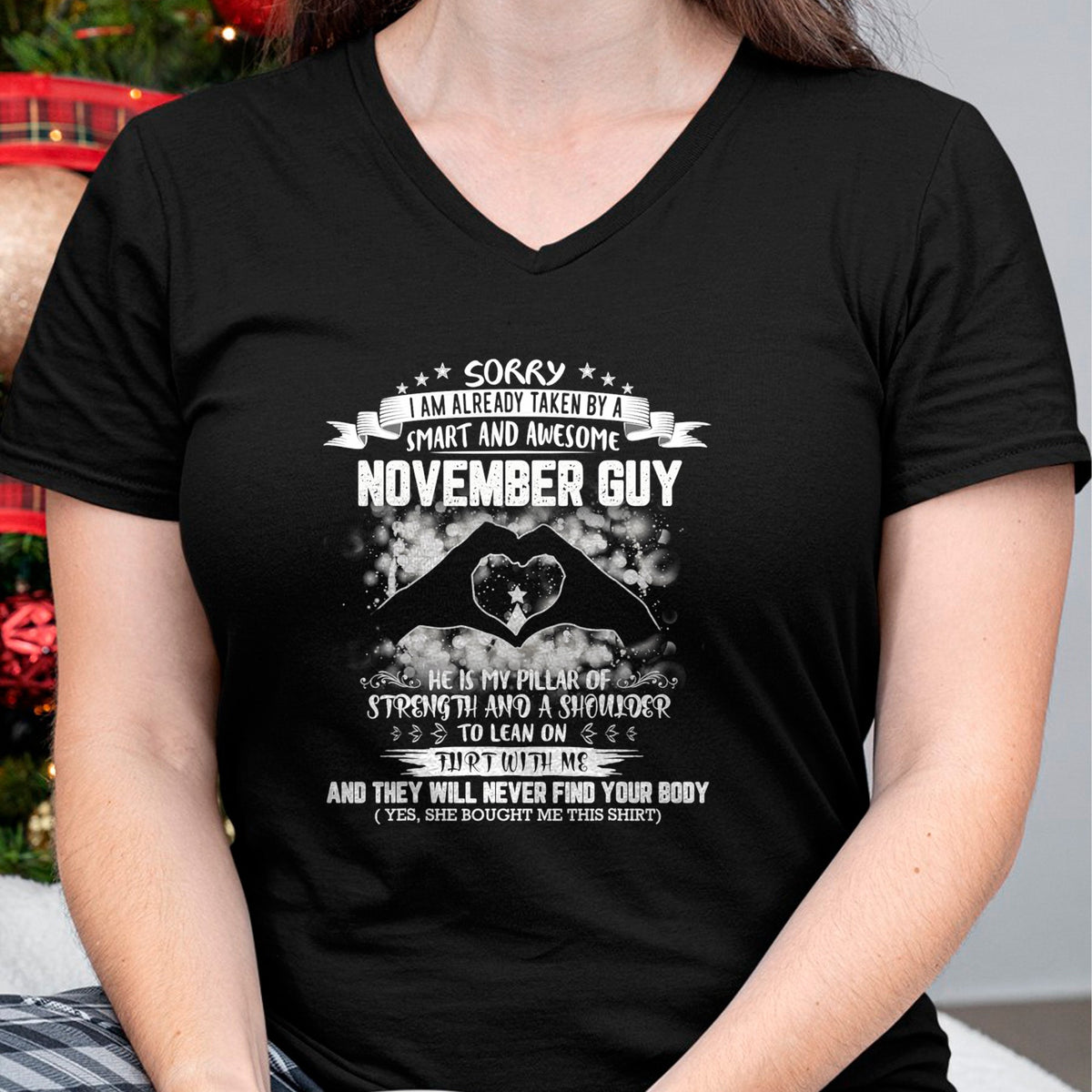 Best Wife Shirt, Wife and Husband Unisex T-Shirt/Hoodie/Sweatshirt HLT00 - Sorry I'm Already Taken By Smart And Awesome November Guy T-Shirt