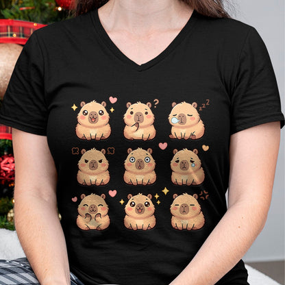 Cute Capybara Shirt, Funny Capybara Unisex T-Shirt/Hoodie/Sweatshirt HLT00 - Cute Kawaii Capybara Chibi Animal Lovers Kids Girl T-Shirt