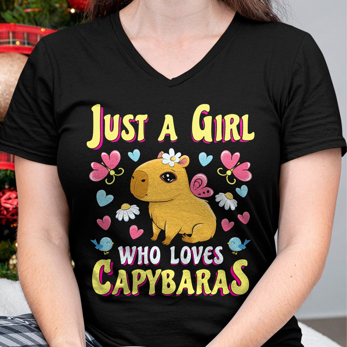 Cute Capybara Shirt, Funny Capybara Unisex T-Shirt/Hoodie/Sweatshirt HLT00 - Capybaras Cute Capybara Animal Lovers Gift Capybara Girl Long Sleeve T-Shirt