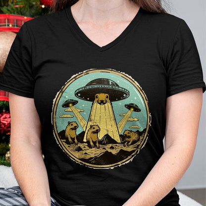 Cute Capybara Shirt, Funny Capybara Unisex T-Shirt/Hoodie/Sweatshirt HLT00 - Funny Graphic Capybara Long Sleeve T-Shirt (4)