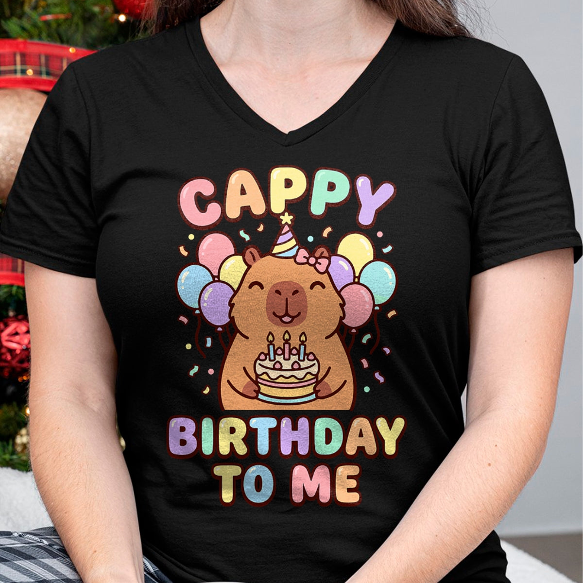 Cute Capybara Shirt, Funny Capybara UnisexT-Shirt/Hoodie/Sweatshirt HLT00 - Capybara Birthday to Me Cappy Birthday T-Shirt