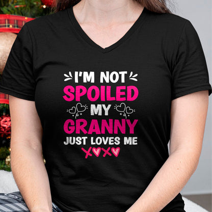 Best Wife Shirt, Wife and Husband Unisex T-Shirt/Hoodie/Sweatshirt HLT00 - I'm Not Spoiled My Granny Just Loves Me Kids Granddaughter T-Shirt
