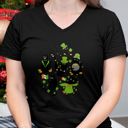 Patrick Day Shirts for Family, Funny Patrick Day shirts, st patrick's day Unisex T-Shirt/Hoodie/Sweatshirt HLT00 - Shamrock Irish Black Cat Saint Patrick Day T-Shirt