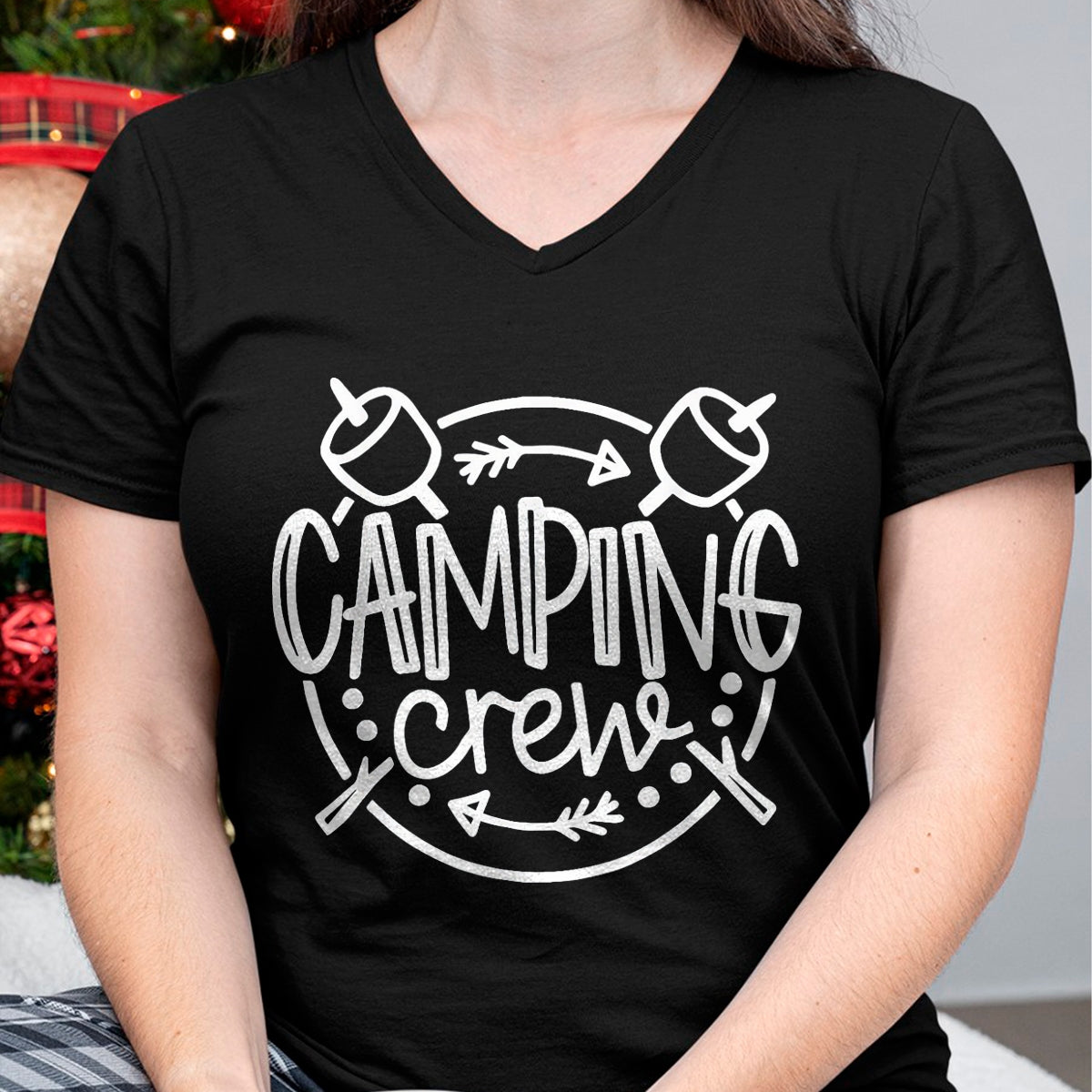 Funny Camping Shirt, Gift For Camping Lover Unisex T-Shirt/Hoodie/Sweatshirt HLT00 - Camping Matching Shirts for Family Camper Group Camping Crew T-Shirt, Women, Black, X-Large