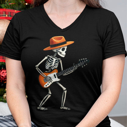 Guitar Lover Shirt, Funny Guitar UnisexT-Shirt/Hoodie/Sweatshirt HLT00 - Skeleton Playing Electric Guitar Rock Halloween Boys Men Tee T-Shirt