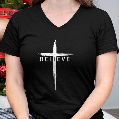 Christian Tee, Christian Faith Unisex T-Shirt/Hoodie/Sweatshirt HLT00 -  Believe Christian Cross Jesus Christ Christians Men Women T-Shirt