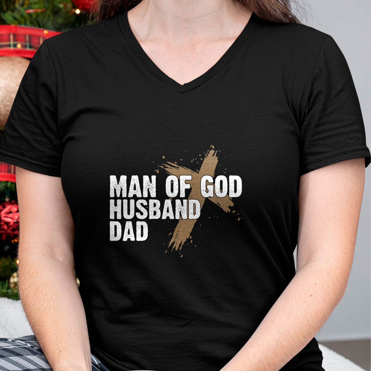 Gift for Dad Shirt, Funny Dad Unisex T-Shirt/Hoodie/Sweatshirt HLT00 – Man Of God Husband Dad Religious Cross Father_s Day Faith T-Shirt