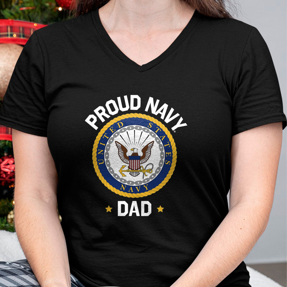 Gift for Dad Shirt, Funny Dad Unisex T-Shirt/Hoodie/Sweatshirt HLT00 – \United States Navy Father_s Day Proud Navy Dad Collegiate T-Shirt