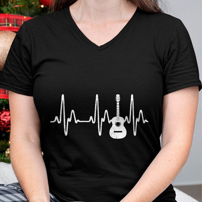 Guitar Lover Shirt, Funny Guitar UnisexT-Shirt/Hoodie/Sweatshirt HLT00 - Acoustic Guitar Heartbeat Shirt - Guitar Musician T-Shirt