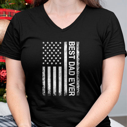 Gift for Dad Shirt, Funny Dad Unisex T-Shirt/Hoodie/Sweatshirt HLT00 – Best dad ever US American flag gift for father_s day T-Shirt