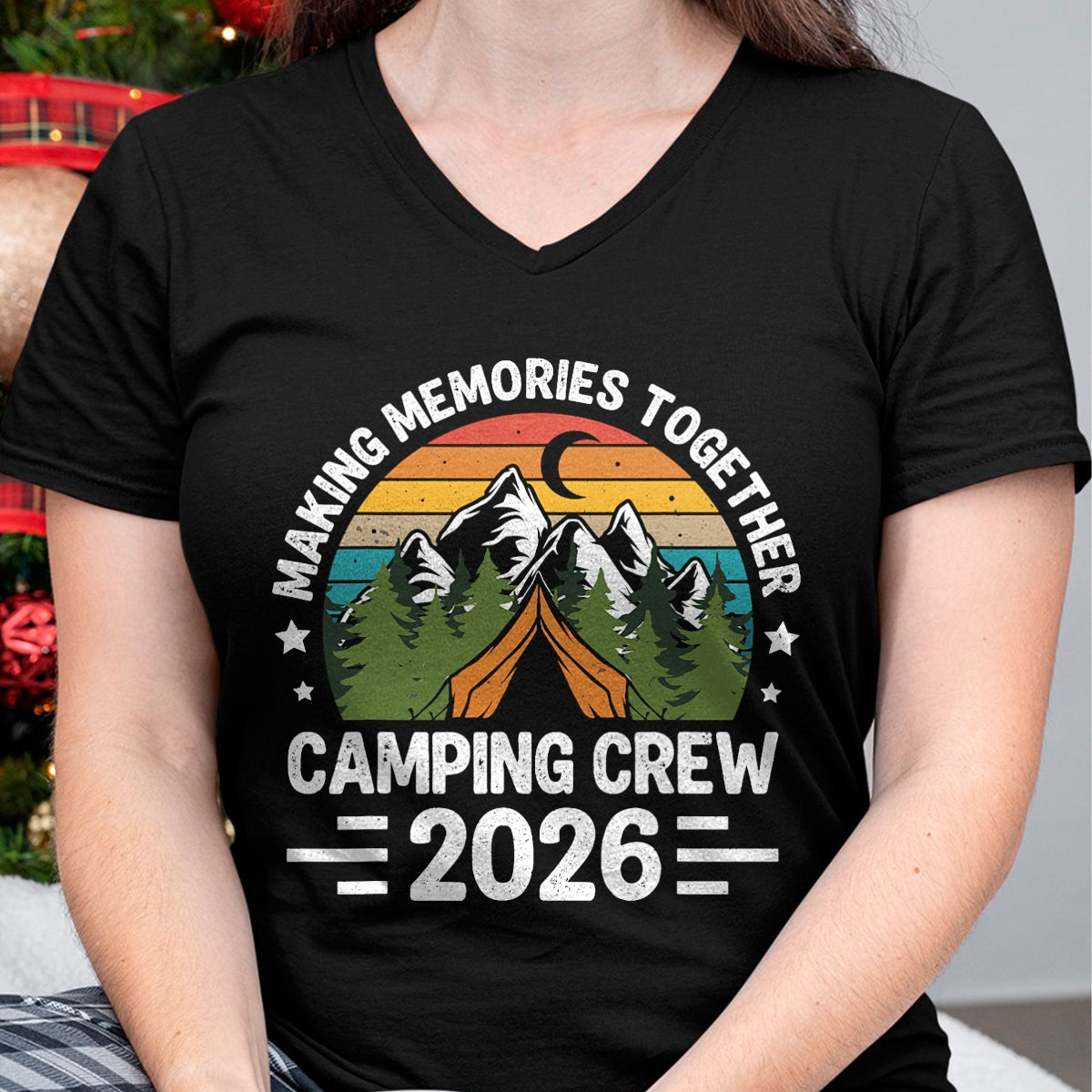 Funny Camping Shirt, Gift For Camping Lover Unisex T-Shirt/Hoodie/Sweatshirt HLT00 - Family Camping Crew 2026 Outdoor Camper Group Matching T-Shirt